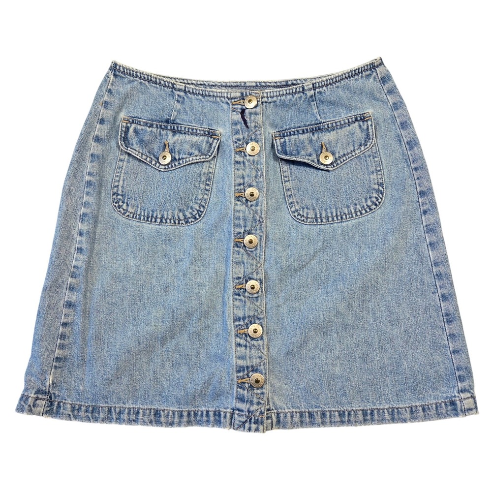 Vtg Xhilaration Denim Mini Skirt Womens 4 Y2K 2000s Bratz Preppy Retro Preppy‎